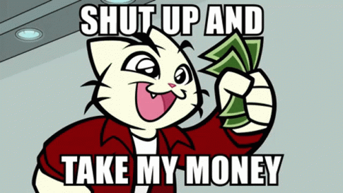 Kuroneko Kurogami Neko Mascot Mascota Gato Gatete Shut Up And Take My Money Fry Futurama GIF
