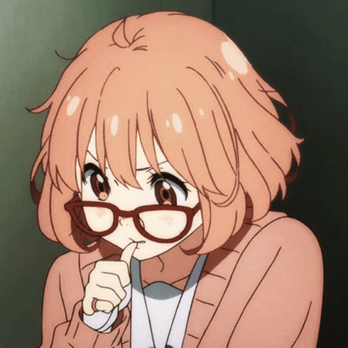 Kyoukai No Kanata Thinking GIF