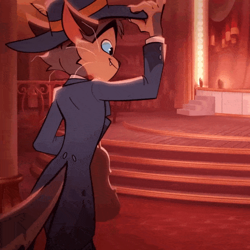 Lackadaisy Tip Hat GIF