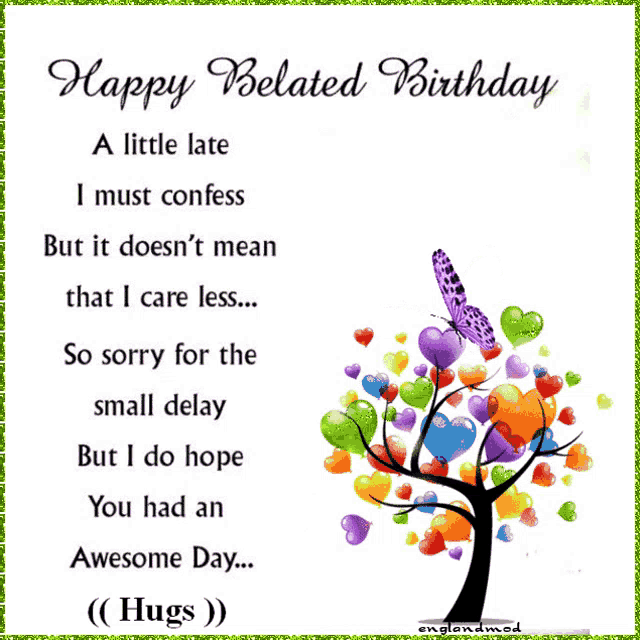 Late Birthday Happy Belated Birthday GIF