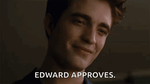 Laughing Edward Cullen GIF