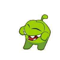 Laughing Om Nom Sticker