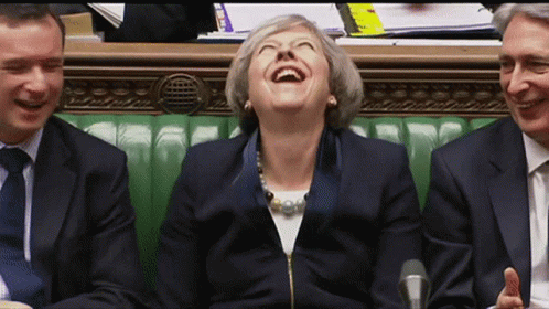 Laughing Sarcastic GIF. This 498 x 280 animated GIF is part of our theresa may laughing collection. Related themes include laugh, laughing. Created by…