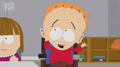 Laughing Timmy Burch GIF. This 498 x 280 animated GIF is part of our south park timmy collection. Related themes include excited, happy, laughing. Created…