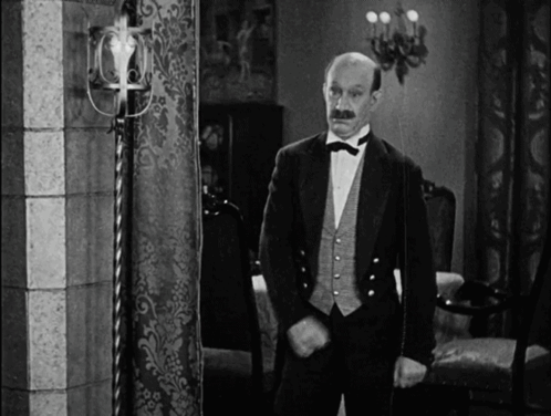 Laurel And Hardy Black And White GIF