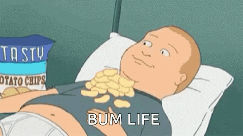 Lazy Day Eating GIF