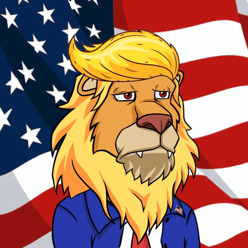 Lazy Lions Trump GIF