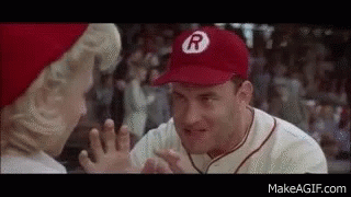 League Of Their Own Tom Hanks GIF. This 320 x 180 animated GIF is part of our theres no crying in baseball collection. View the original animation, share…