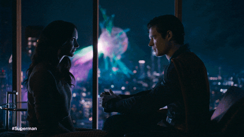 Lean Forward Superman GIF