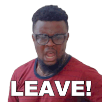 Leave Markangelcomedy Sticker