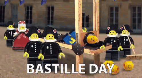 Lego Bastille GIF. This 498 x 275 animated GIF is part of our guillotine collection. View the original animation, share it, or browse related GIFs.