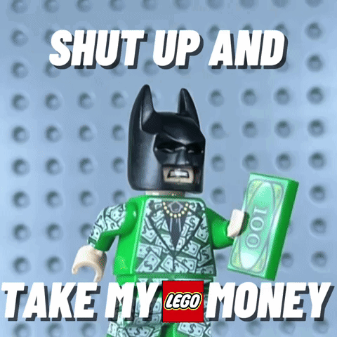 Lego Batman Money Lego Batman Shut Up And Take My Money GIF