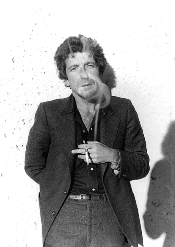 Leonard Cohen Smoking Cigarette GIF