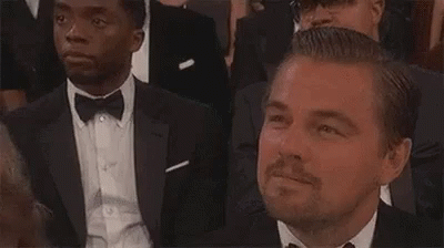 Leonardo Dicaprio Chadwick Boseman GIF