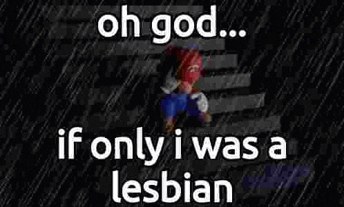 Lesbian Mario Sad Mario GIF