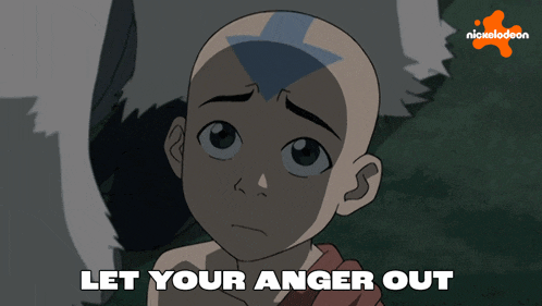 Let Your Anger Out Aang GIF