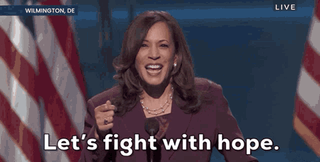 Lets Fight With Hope Kamala Harris GIF