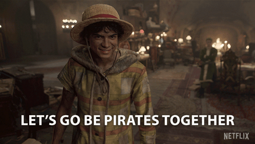 Let'S Go Be Pirates Together Monkey D Luffy GIF