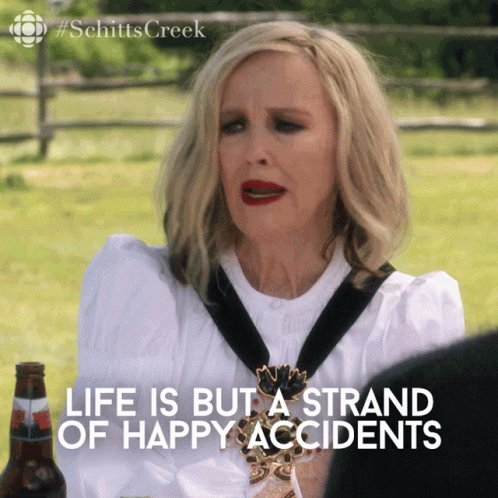 Life Is But A Strand Of Happy Accidents Moira Rose GIF. This 498 x 498 animated GIF is part of our my watch has ended collection. Related themes include…