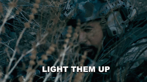 Light Them Up Ray Perry GIF. This 498 x 278 animated GIF is part of our firing squad collection. Created by paramountplus. View the original animation…