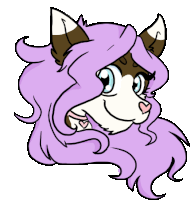 Lilac Furry Sticker