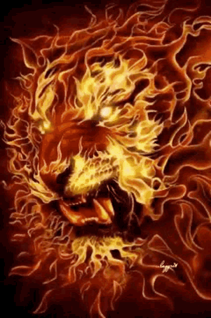 Lion Flame GIF