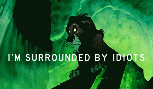 Lion King Scar GIF. This 498 x 290 animated GIF is part of our im surrounded by idiots collection. Related themes include face palm, stupid. View the…