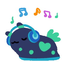 Listening To Music Nudibranch Sticker