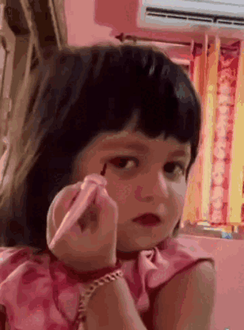 Little Girl Eyeliner GIF