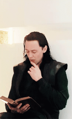 Loki Reading GIF
