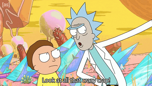 Look At All That Crazy Crap Rick GIF