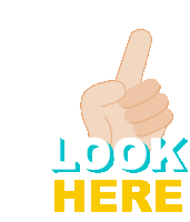 Look Here Sticker