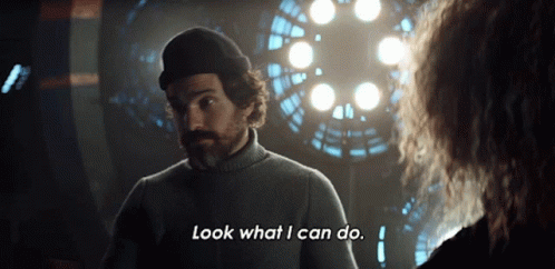 Look What I Can Do Cristóbal Rios GIF. This 498 x 242 animated GIF is part of our santiago cabrera collection. Created by startrekonpplus. View the original…