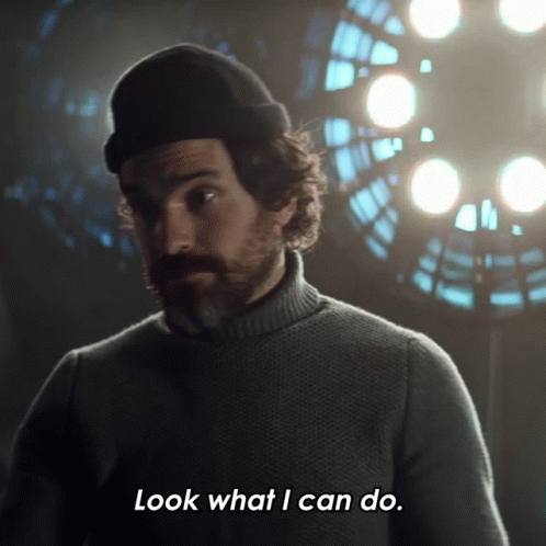 Look What I Can Do Cristóbal Rios GIF. This 498 x 498 animated GIF is part of our santiago cabrera collection. Created by startrekonpplus. View the original…