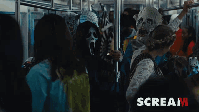 Looking Around Ghostface GIF