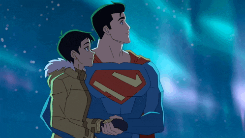 Looking At The Stars Superman GIF