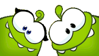 Looking Om Nom Sticker