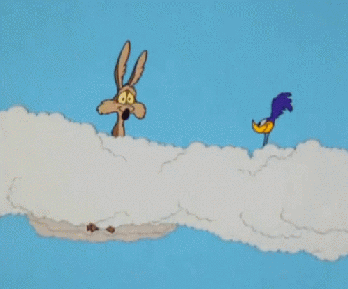Looney Tunes Coyote GIF. This 498 x 413 animated GIF is part of our paura eh collection. Related themes include clouds, coyote, oh no. Created by zeton69…