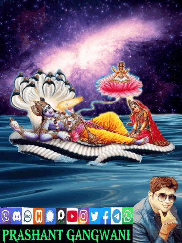 Lord Vishnu विष्णु GIF. This 373 x 498 animated GIF is part of our lakshmi mata collection. Created by pgangwani35. View the original animation, share it…