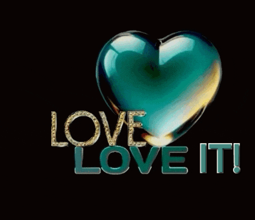 Love Love It Love Love It With Teal Heart GIF
