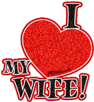 Love My Wife Glitter Sticker