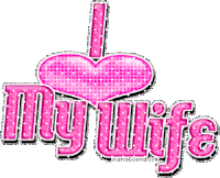 Love My Wife Heart Sticker