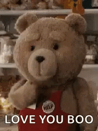 Love You Boo Ted GIF. This 200 x 266 animated GIF is part of our do you boo boo collection. Related themes include i love you. Created by Jewleeuhmahree…