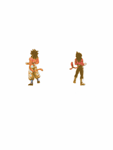 Lr Super Saiyan 4 Goku And Super Saiyan 4 Vegeta Saiyan Warriors With Ultimate Power GIF