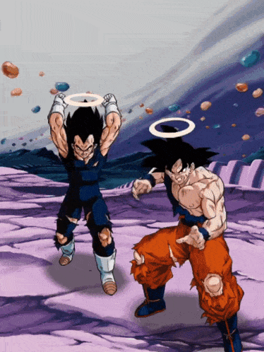 Lr Teq Goku Angel And Vegeta Angel Fusion Reborn GIF