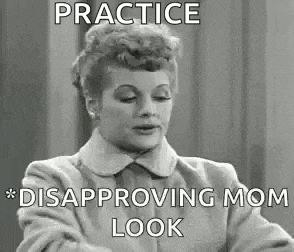 Lucille Ball Disaproving Mom Look GIF