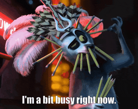 Madagascar 3 I'M A Bit Busy Right Now GIF