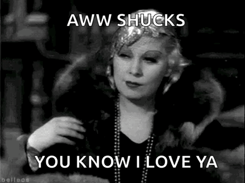 Mae West Aww Shucks GIF