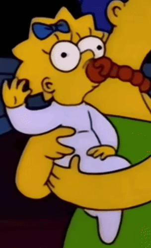 Maggie Simpson Waving GIF