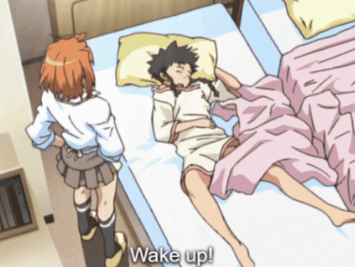Mai-hime Mikoto Wake Up Anime GIF